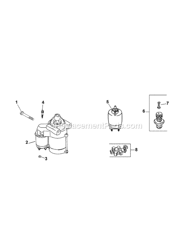 Cv18s-61573 Starting System Diagram and Parts List for M48-KHS 53AB5B5M750-18HP Cub Cadet Lawn Tractor